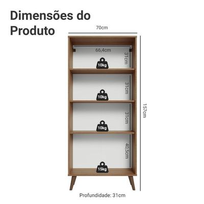 Cristaleira 70 Cm 2 Portas De Vidro Com Pés Cônicos Rustic-azul-rustic Vik Madesa