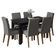 Conjunto Sala De Jantar Mesa Tampo De Madeira 6 Cadeiras Rustic/preto/silver Allegro Madesa Rustic/preto/silver