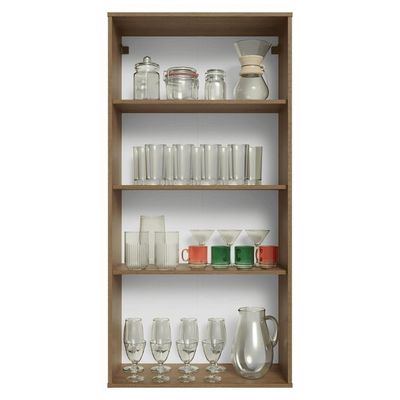 Cristaleira Suspensa 70 Cm 2 Portas De Vidro Rustic-branco Vik Madesa