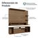 Rack Com Painel Para Tv Até 60 Polegadas 180 Cm Rustic Cancun Madesa Rustic