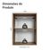 Armário Aéreo 50cm 1 Porta Rustic/branco Agata Madesa Rustic/branco