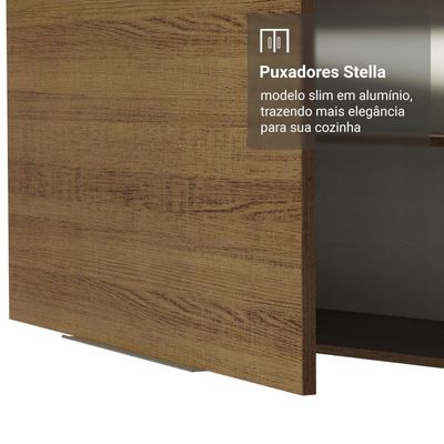 Armário Aéreo 100 Cm 1 Porta Basculante Rustic Stella Madesa Rustic