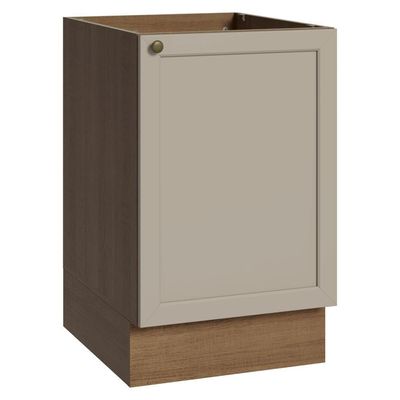 Balcão De Cozinha 50cm 1 Porta (sem Tampo) Rustic-crema Vik Madesa Rustic-crema