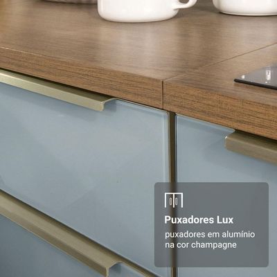 Armário Aéreo 50cm 1 Porta Rustic/cinza Lux Madesa Rustic/cinza