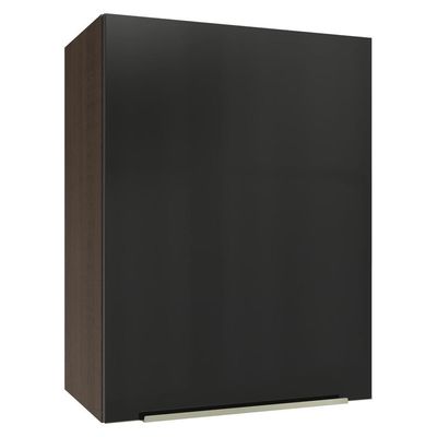 Armário Aéreo 50cm 1 Porta Rustic/preto Lux Madesa Rustic/preto