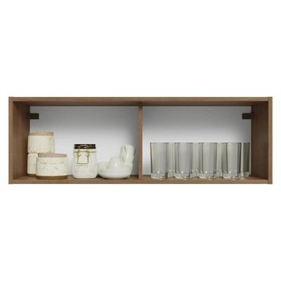 Armário Aéreo 100 Cm 1 Porta Basculante Rp Glamy Madesa Rustic/preto