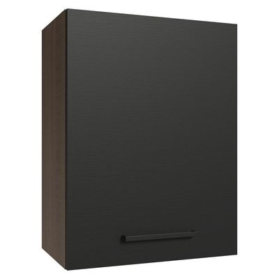 Armário Aéreo 50cm 1 Porta Rustic/preto Agata Madesa Rustic/preto