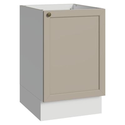 Balcão De Cozinha 50cm 1 Porta (sem Tampo) Branco-crema Vik Madesa Branco-crema