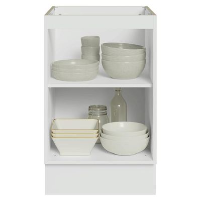 Balcão De Cozinha 50cm 1 Porta (sem Tampo) Branco-crema Vik Madesa Branco-crema