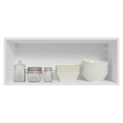 Armário Aéreo 80 Cm 1 Porta Basculante Vik Madesa Branco/azul