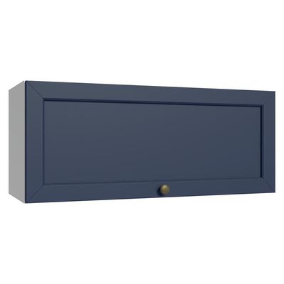 Armário Aéreo 80 Cm 1 Porta Basculante Vik Madesa Branco/azul