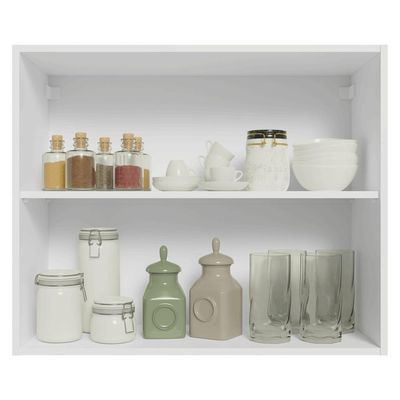 Armário Aéreo 80 Cm 2 Portas Branco-crema Vik Madesa Branco-crema