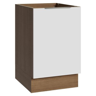 Balcão De Cozinha 50cm 1 Porta (sem Tampo) Rb Stella Madesa Rustic/branco