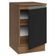 Balcão De Cozinha 50cm 1 Porta Rustic/preto Glamy Madesa Rustic/preto