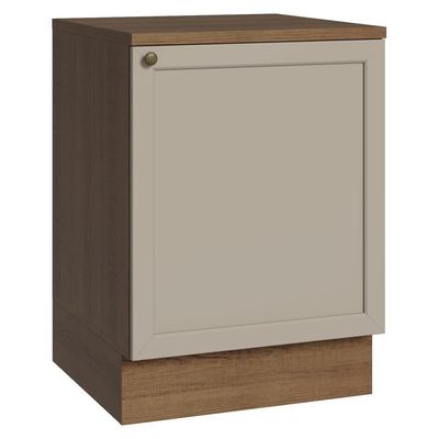 Balcão De Cozinha 60 Cm 1 Porta Rustic-crema Vik Madesa Rustic-crema