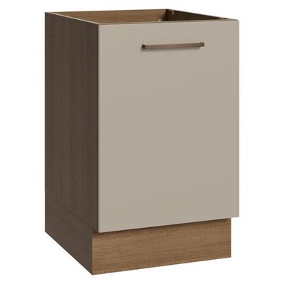 Balcão De Cozinha 50cm 1 Porta (sem Tampo) Rc Agata Madesa Rustic/crema