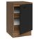 Balcão De Cozinha 50cm 1 Porta Rustic/preto Agata Madesa Rustic/preto