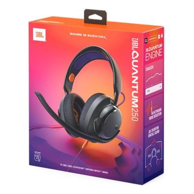Fone de Ouvido Headset Gamer Com Fio JBL Quantum 250 Com Microfone - Preto