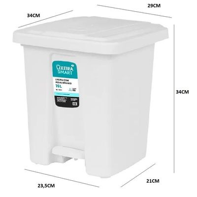 Lixeira Pedal 15 Litros Grande