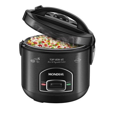 Panela Elética Top View 6X Mondial Black Inox 500W - PE-30-6X 127V