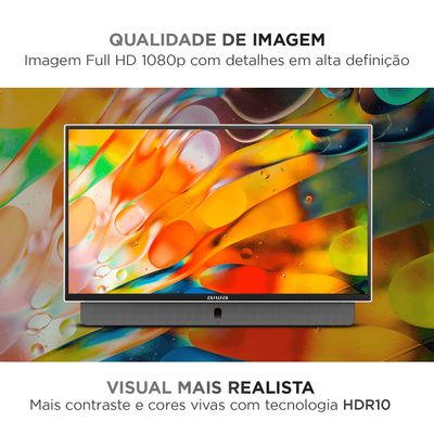 Smart TV Portátil AIWA 24” Full HD HDR10 Dolby Audio Google TV Bateria de 3h AWS-TV-24-01-G Bivolt