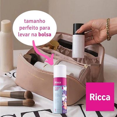 Kit 2 Shampoo A Seco Ricca De Bolso Remove Oleosidade Berry 50ml