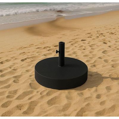 Guarda Sol Ombrelone 3,00m + Base 40kg Para Praia Piscina Jardim Preto