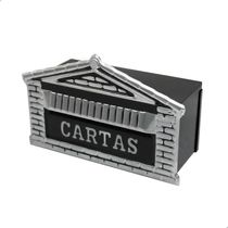 Caixa De Correio Tijolinho Popular 12x25 Para Muro Cinza