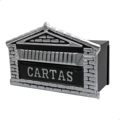 Caixa De Correio Tijolinho Popular 12x25 Para Muro Cinza