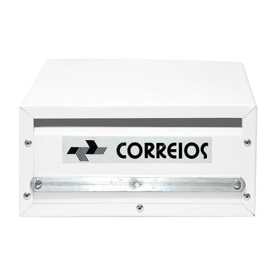 Caixa De Correio Branca Retangular Cartas 20 X 10 X 15 Cm - Fp
