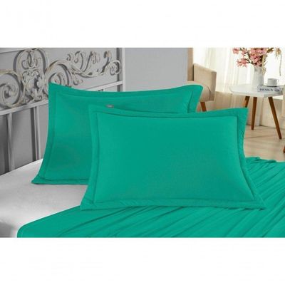 Porta Travesseiro Matelado Nobre 2 Peças Malha 100% Algodão - Jade