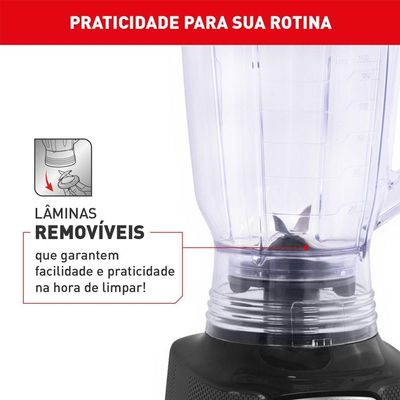 Liquidificador Power Mix Arno 700w Lq35 Preto 220V