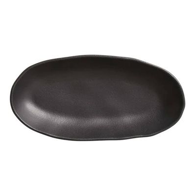 Conjunto de Travessas Ovais Grandes Orgânico Matte 32x16cm 4 Peças Porto Brasil Preto