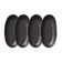 Conjunto de Travessas Ovais Grandes Orgânico Matte 32x16cm 4 Peças Porto Brasil Preto