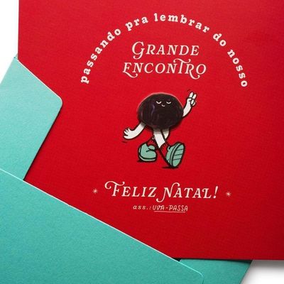 Cartao De Natal Uva Passa
