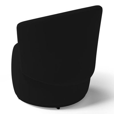 Kit 02 Poltronas Decorativas Aisha Orgânica Veludo Preto - Desk Design
