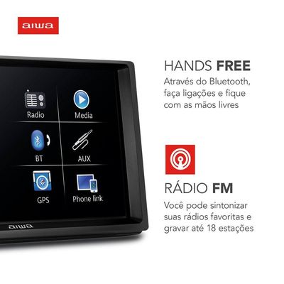 Car áudio Central Multimídia Tela 7" Hd Aws-ca-dd-01 Bivolt