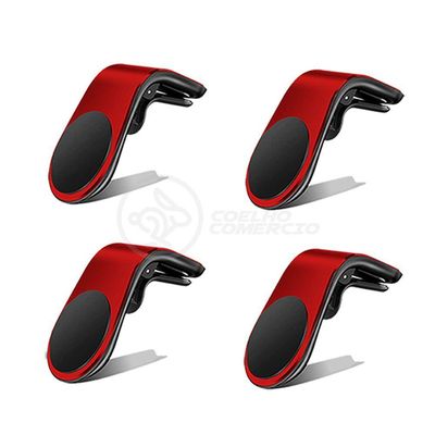 Kit 4 Suporte Magnético Veicular Painel De Carro Tipo L