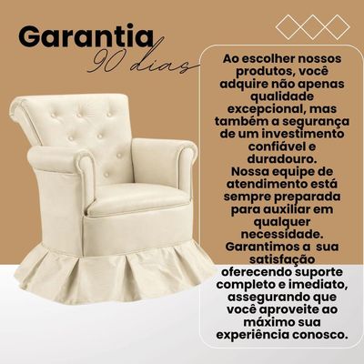 Poltrona Amamentação Descanso Balanço Confortável Quarto Cadeira Sala Leitura Corino Bege