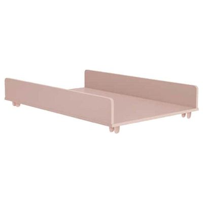 Berço Americano Theo Com Trocador Juju Rosa Natural E Colchão - Reller