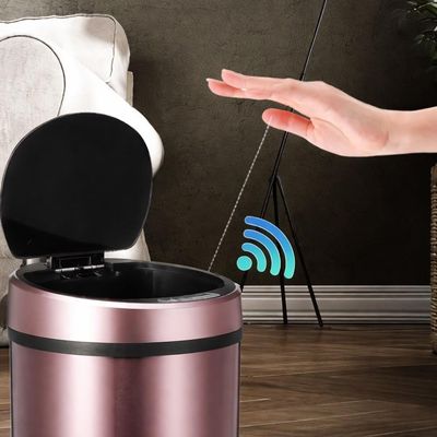 Lixeira Automática Com Sensor 12 Litros Roxa Recarregável Higiene Sem Toque E Sofisticação Em Casa