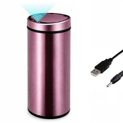 Lixeira Automática Com Sensor 12 Litros Roxa Recarregável Higiene Sem Toque E Sofisticação Em Casa