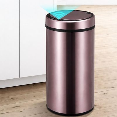 Lixeira Automática Com Sensor 12 Litros Roxa Recarregável Higiene Sem Toque E Sofisticação Em Casa