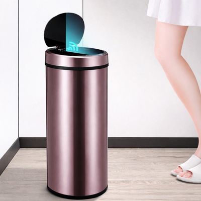 Lixeira Automática Com Sensor 12 Litros Roxa Recarregável Higiene Sem Toque E Sofisticação Em Casa