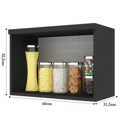 Armário Suspenso De Cozinha 60cm 1 Porta Multiuso Onix