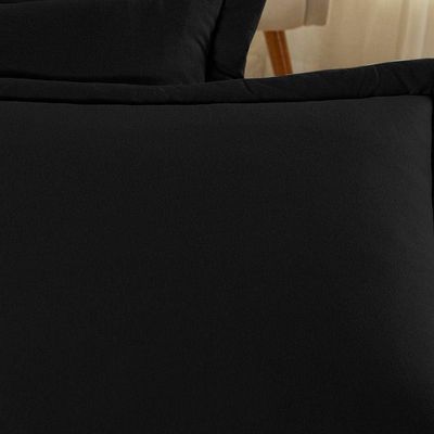 Porta Travesseiro Matelado Nobre 1 Peça Malha 100% Algodão - Preto