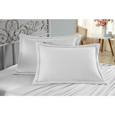 Porta Travesseiro Matelado Nobre 1 Peça Malha 100% Algodão - Branco
