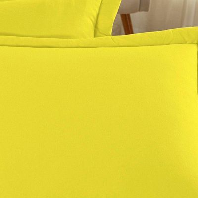Porta Travesseiro Matelado Nobre 2 Peças Malha 100% Algodão - Amarelo