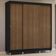 Guarda-roupa Casal Com Pés 3 Portas De Correr Preto Rustic Reno Madesa