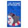 Toalha de Praia KazzaVip Microfibra 100% Poliéster Estampada Anti Areia Shark Jawsome 60cm x 110m Azul